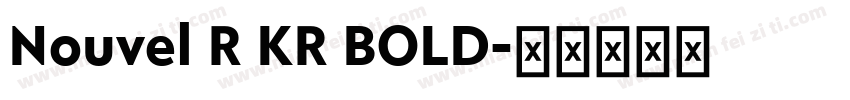 Nouvel R KR BOLD字体转换
